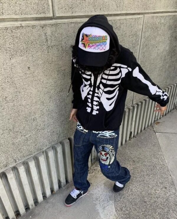 TOT ZIP UP HOODIE SKELETON