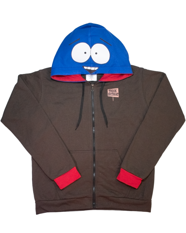 TOTs ZIP UP HOODIE BLUE AND BROWN